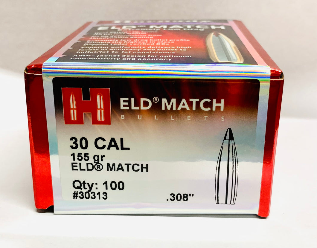 30 CAL (155 GR) ELD MATCH Bullets by Hornady (100 pcs) #30313