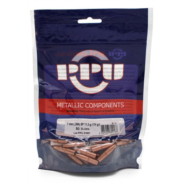 7MM (174 gr) SP (.284) Bullets by PPU (50 pcs) (B-115)