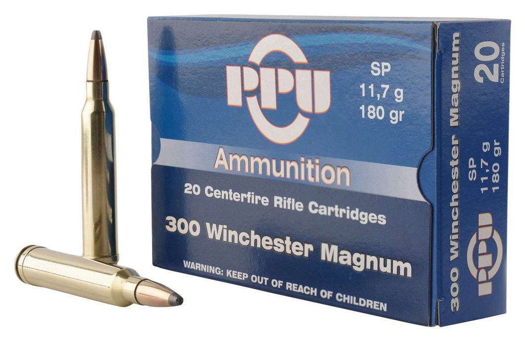 300 Win Mag SP Ammunition 180gr by PPU (20 pcs)