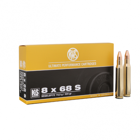 8x68S KS 14,5g / 224gr Ammunition by RWS (20rds)