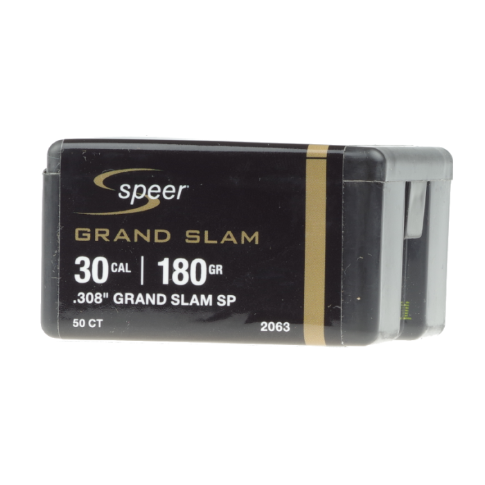 30cal/.308 (180GR) Hunting Grand Slam SP Bullets by Speer #2063 (50 pcs)
