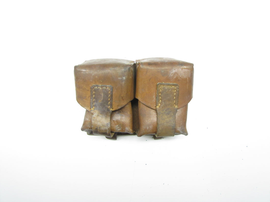 Yugoslav 2 Pocket Leather Ammo Pouch For Mauser
