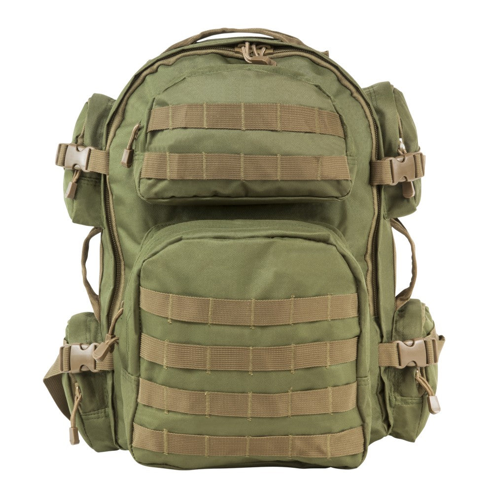 VISM by NcStar-Tactical Backpack - Green w/Tan Trim