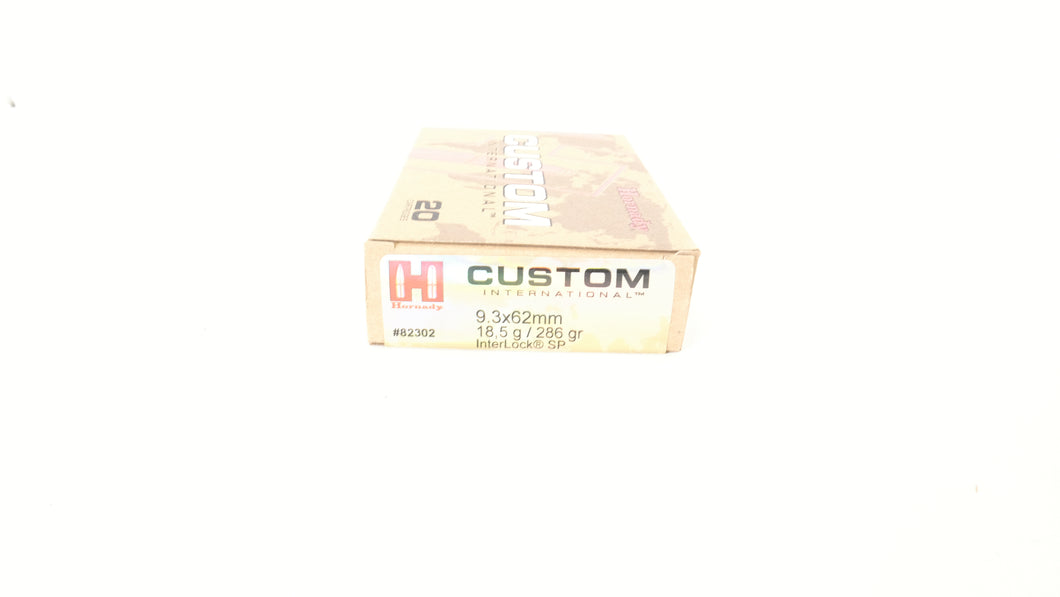 9.3x62 Custom International Ammunition by Hornady (20 pcs per box)