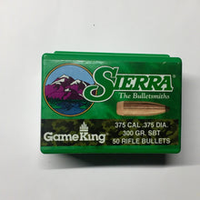 Load image into Gallery viewer, 375 cal. (300 gr SBT) Rifle Gameking Bullets by Sierra (50 pcs)
