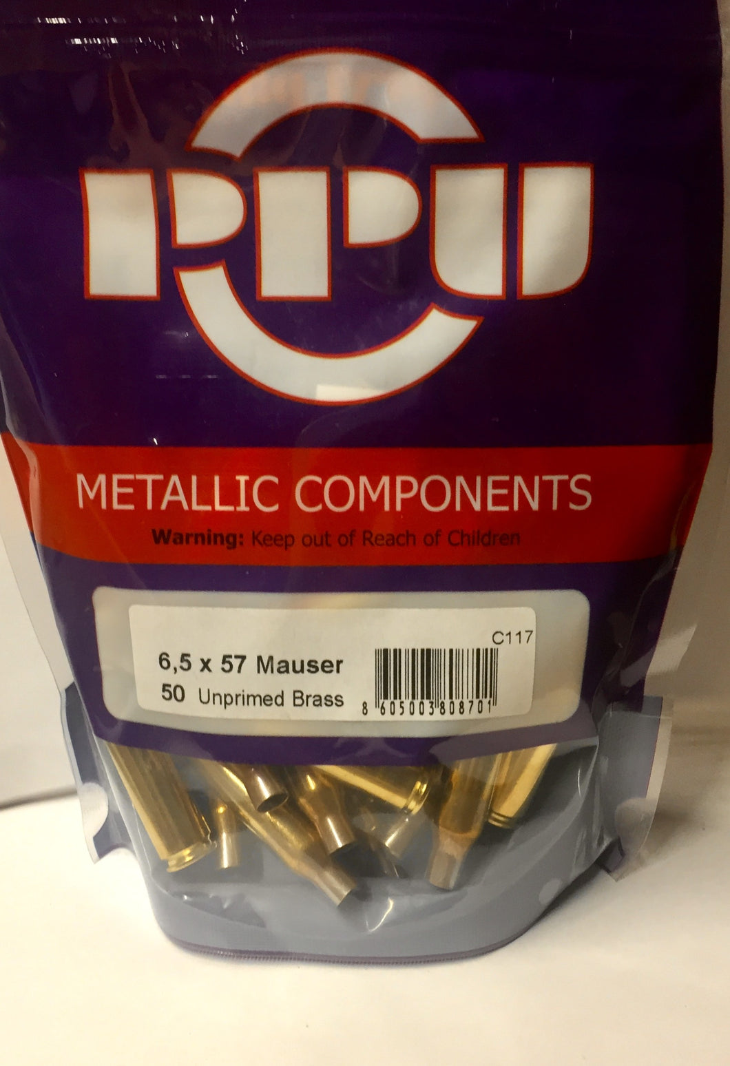 6,5 x 57 Mauser Unprimed Brass by PPU (50 pcs)