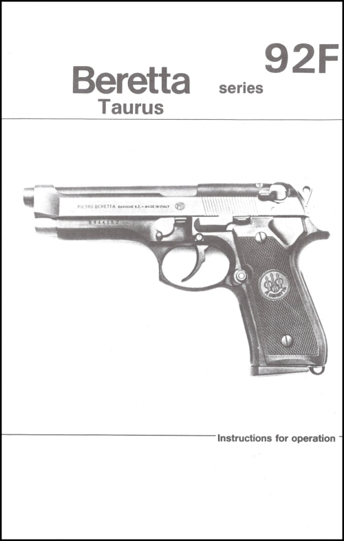 Beretta 92F Taurus, Pistol 9mm Manual
