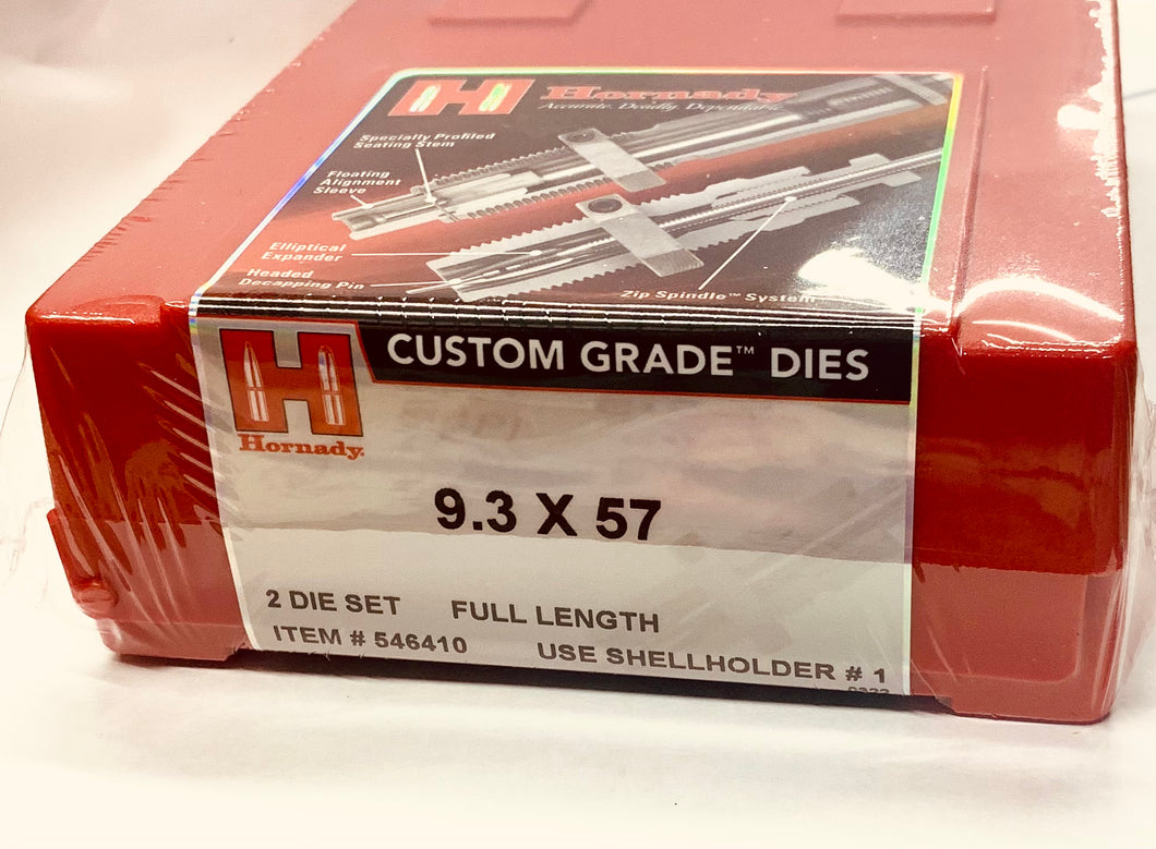9.3 x 57 Custom Grade Dies Full Length by Hornady