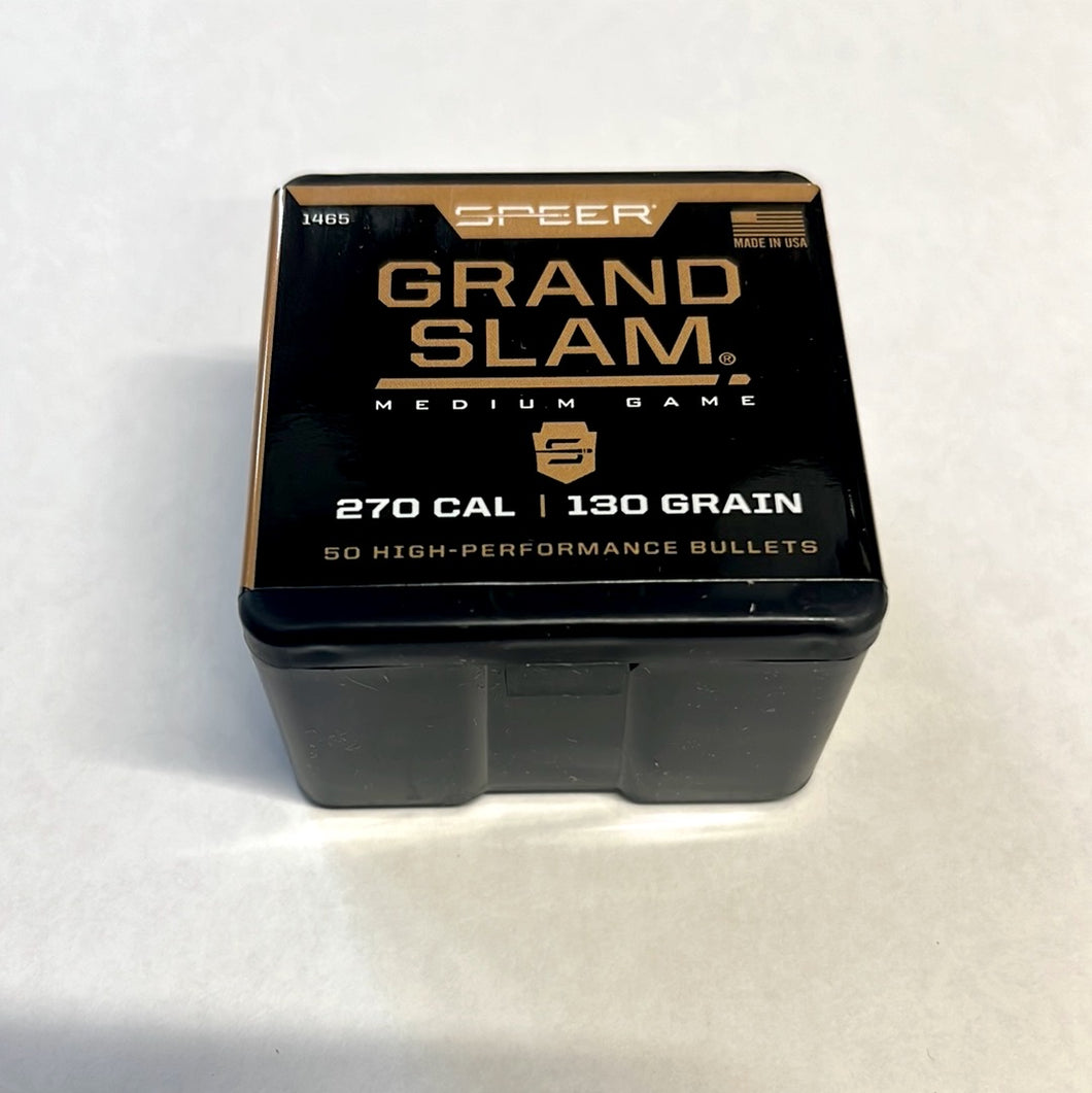 270 cal. (.277) 130gr SP Bullet Grand-Slam by Speer (#1465) - 50 pcs